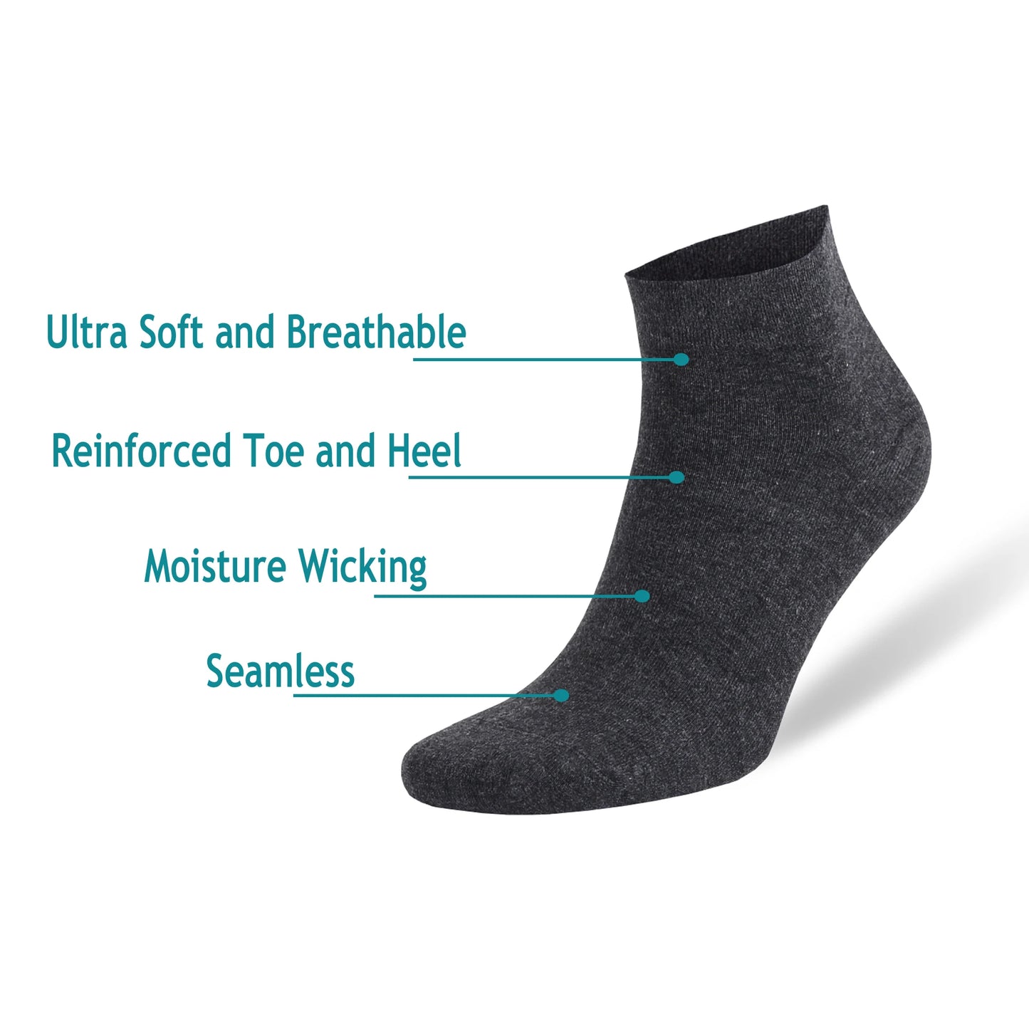 8 Pair Low Cut Ankle Socks for Men