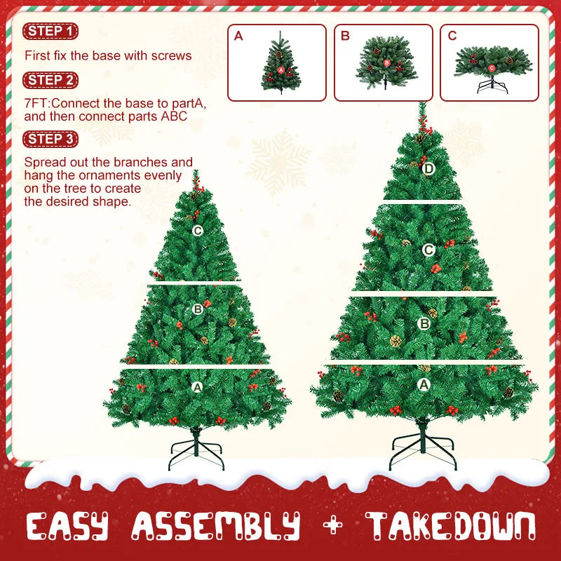 Classic Pine Artificial Christmas Tree Metal Hinges