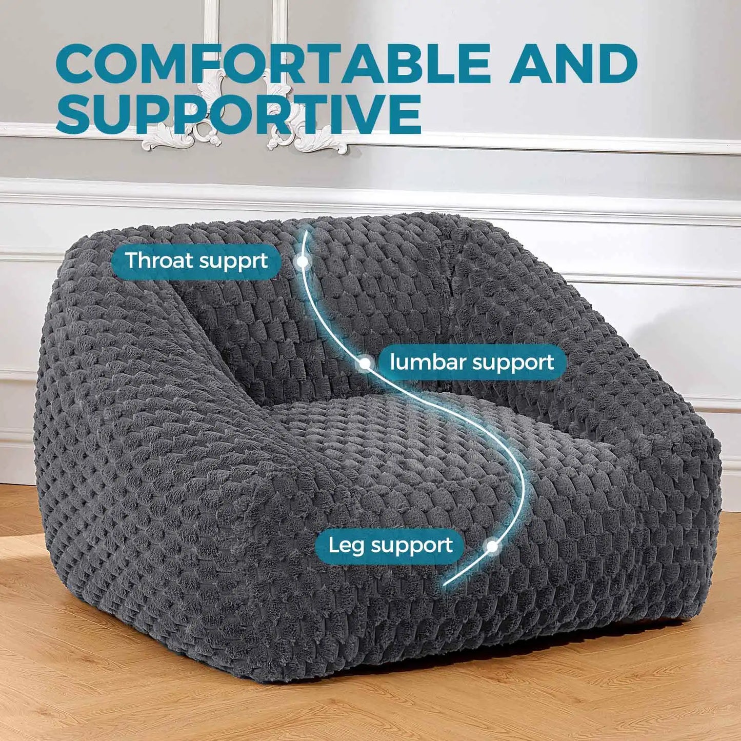Big Bean Bag Chair - Large Memory Foam