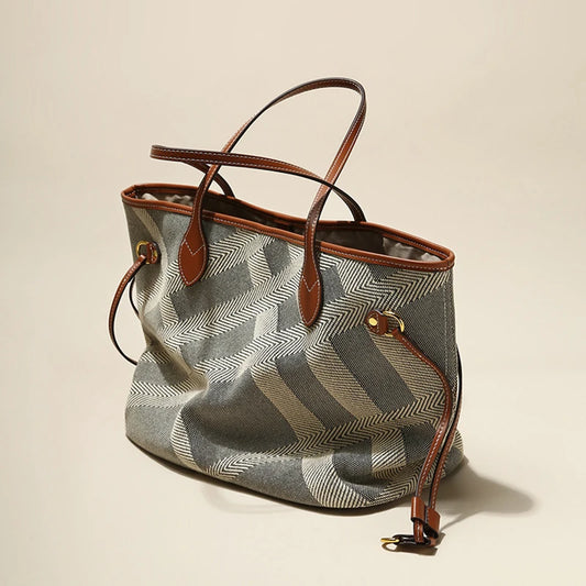 Elegant Ladies Durable Canvas Beach Tote Bag