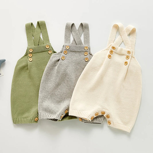 Boy/Girl Sleeveless Knit Children Rompers
