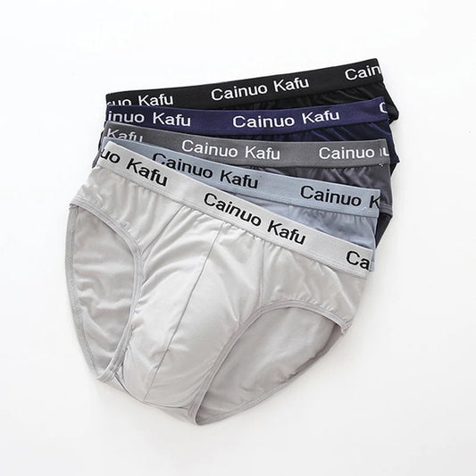 3Pcs Silk  Men's Briefs Bamboo Fiber Bodysuit Comfortable