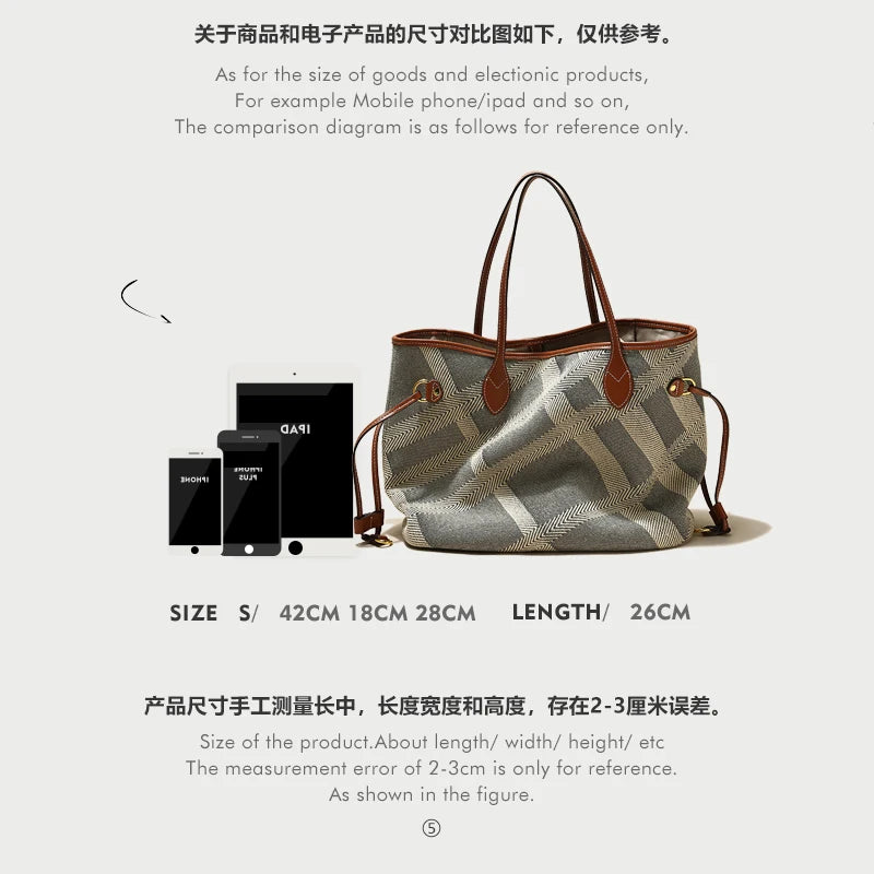 Elegant Ladies Durable Canvas Beach Tote Bag