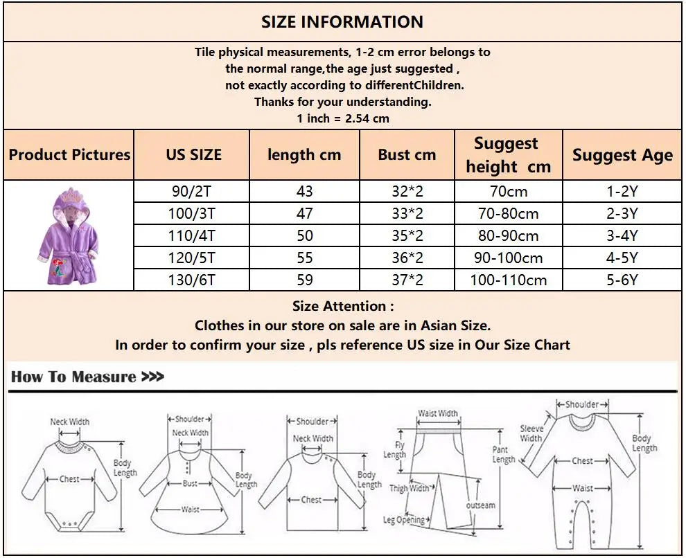 Boys/Girls Mickey Mouse Warm Pajama Flannel Robe