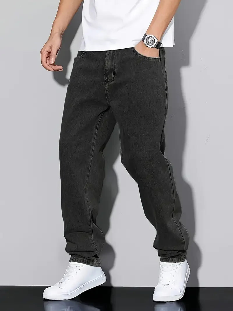Classic Black Denim Jeans Regular Fit