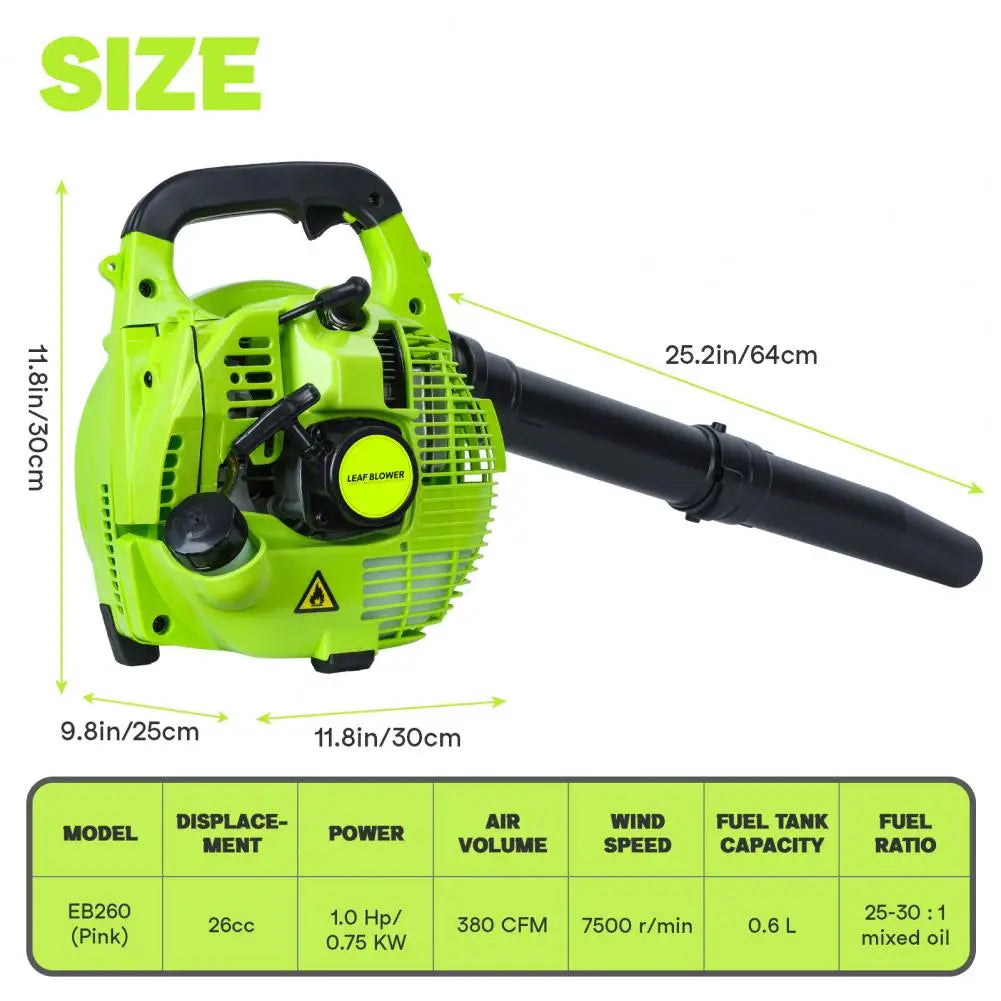 Handheld Leaf Blower, Gas Blower, Powerful Yard Cleaning