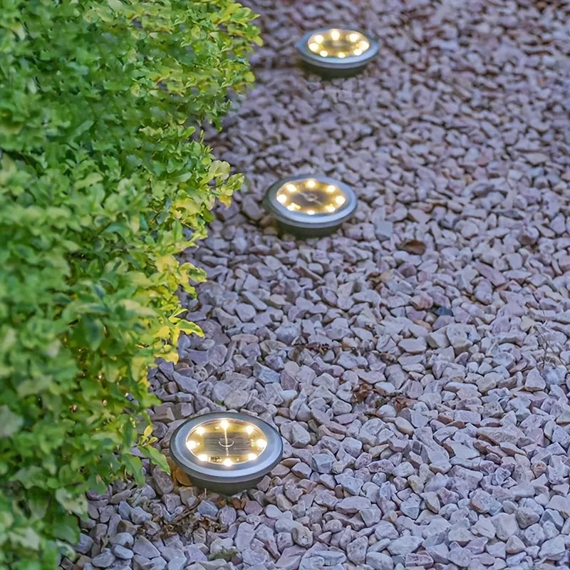 8 Pcs Solar Power Garden Deck Light Spotlight
