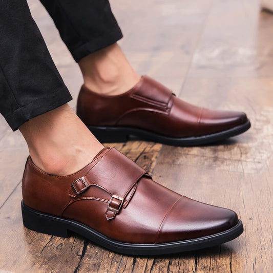 Men Leather Oxford Dress Shoes Comfortable