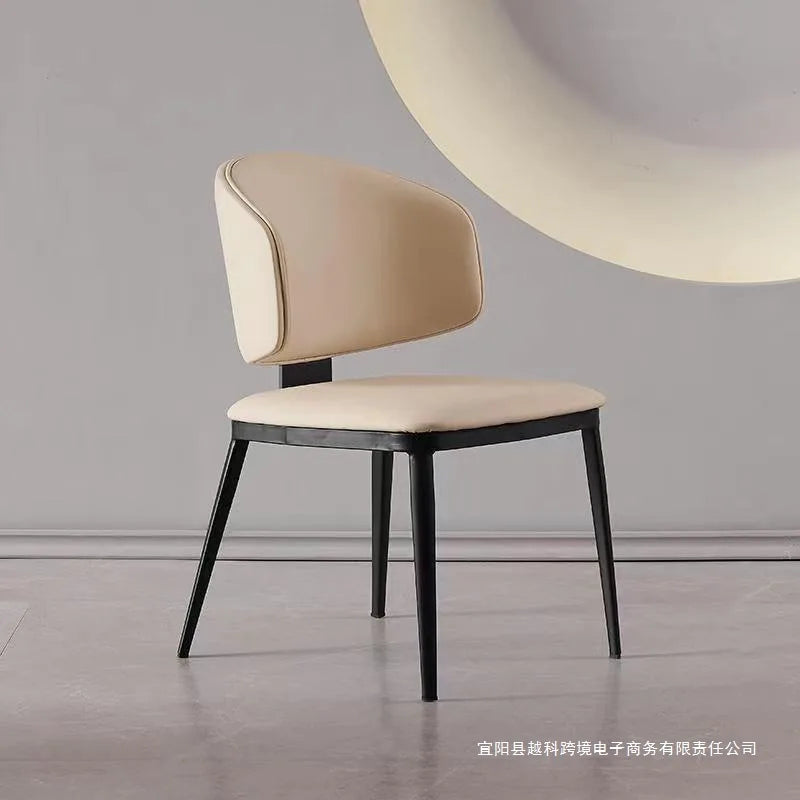 Cat scratch leather dining chair modern