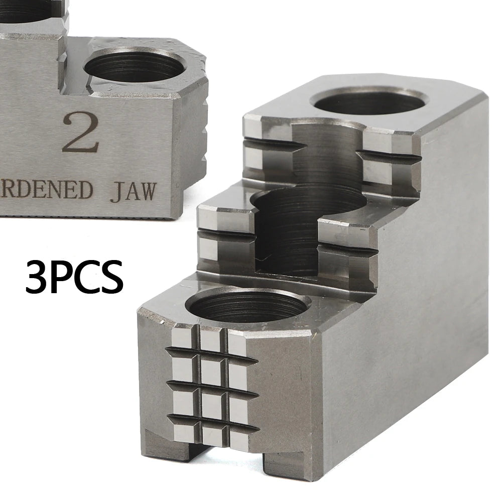 3 Pcs 8'' Hard Jaws For Kitagawa Lathe Chuck