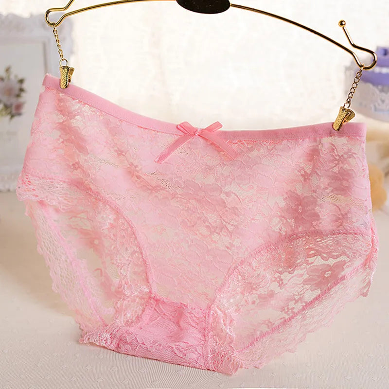 10 Pcs New Girls Low Waist Briefs Undunderwear Teenage Transparent