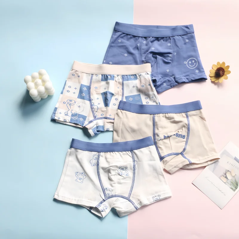 8PC Boys Boxer Cotton Underwear Teenager Cartoon