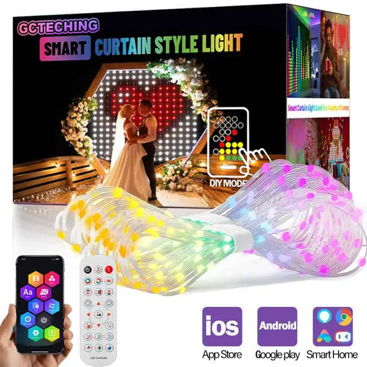 LED Smart Curtain Fairy Lights Music Strip