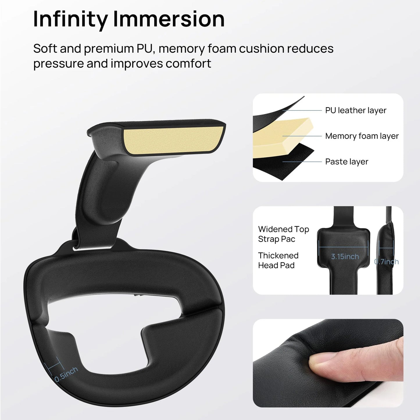 TRANSNOVO Head Strap Compatible with Meta Quest