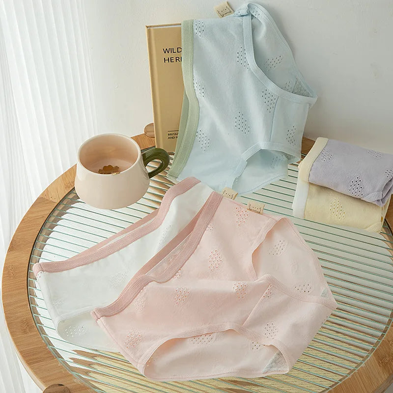 6pc Cotton Girl middle Waist BriefTeenagers