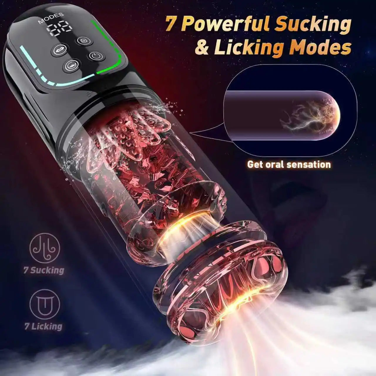Automatic Male Masturbator Rotating Licking Thusting Modes