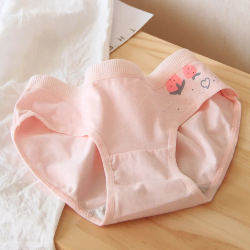 6 pcs Young girl Underwear Waist Briefs Teenagers