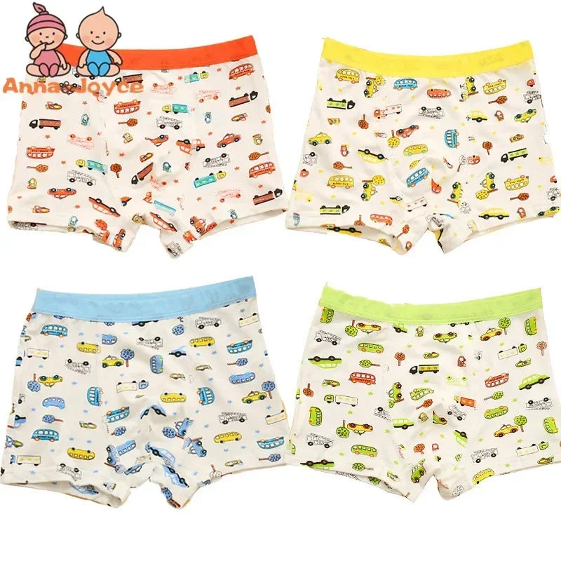 10pc  Cartoon Colorful Boys Underwear Cotton Boxer
