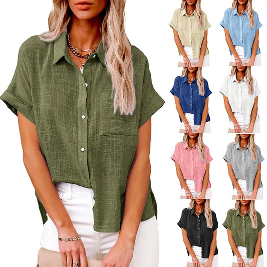 Woman Loose Casual Camisas Mujer Blouse