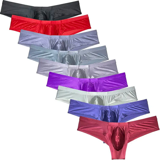 Sexy Men's Shiny Silk Mini Bikini Underwear