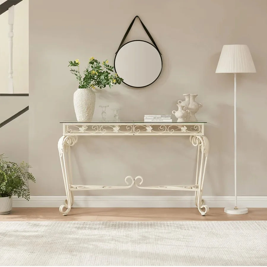 Tempered Glass Console Entrance Table