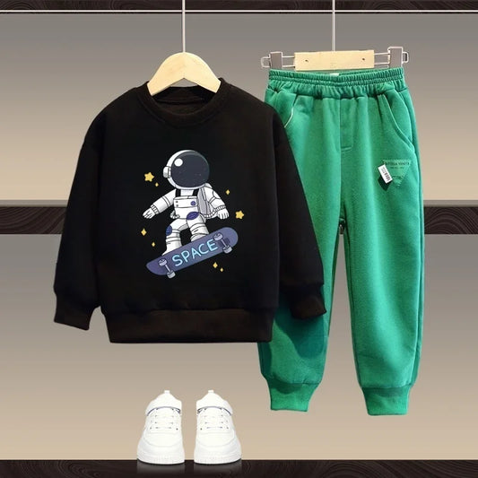Boy Clothes Set Girls Cartoon Top And Pants