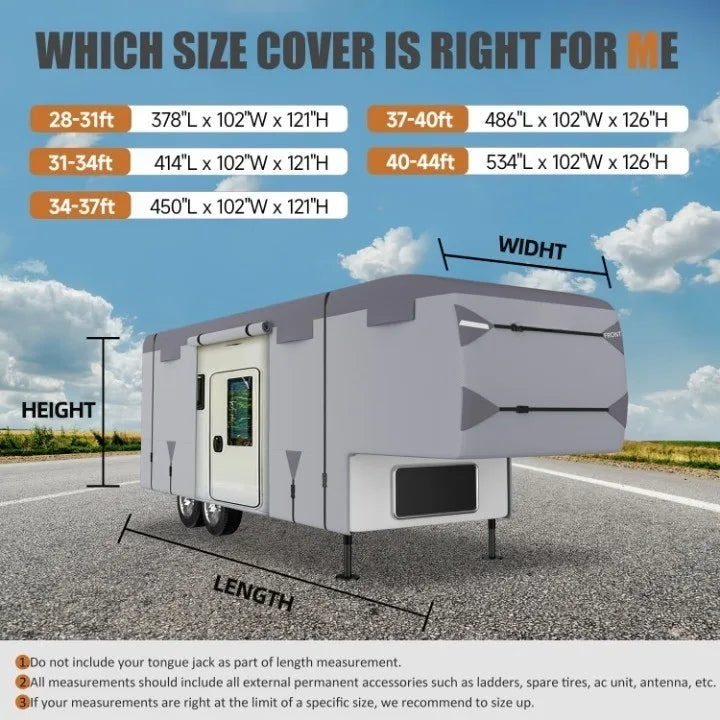 RV Cover Upgraded 6 Layers Heavy Duty
