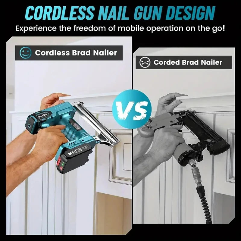 Seesii Cordless Nail Gun 2 in 1 Cordless Gear Stapler