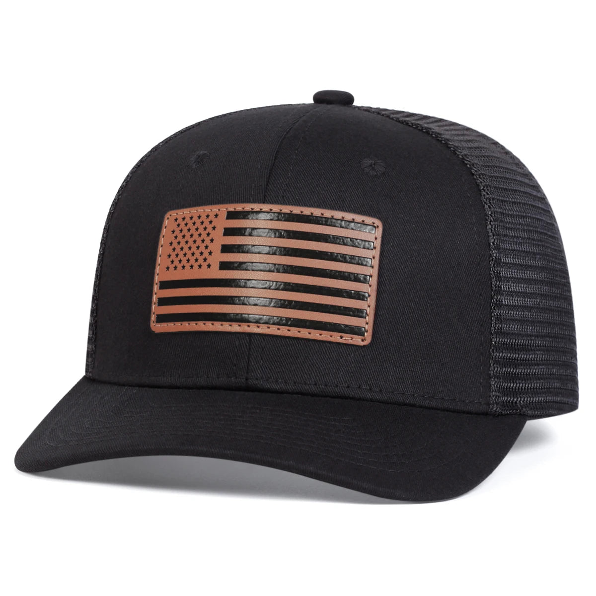 1piece Unisex American Flag Leather Baseball Caps