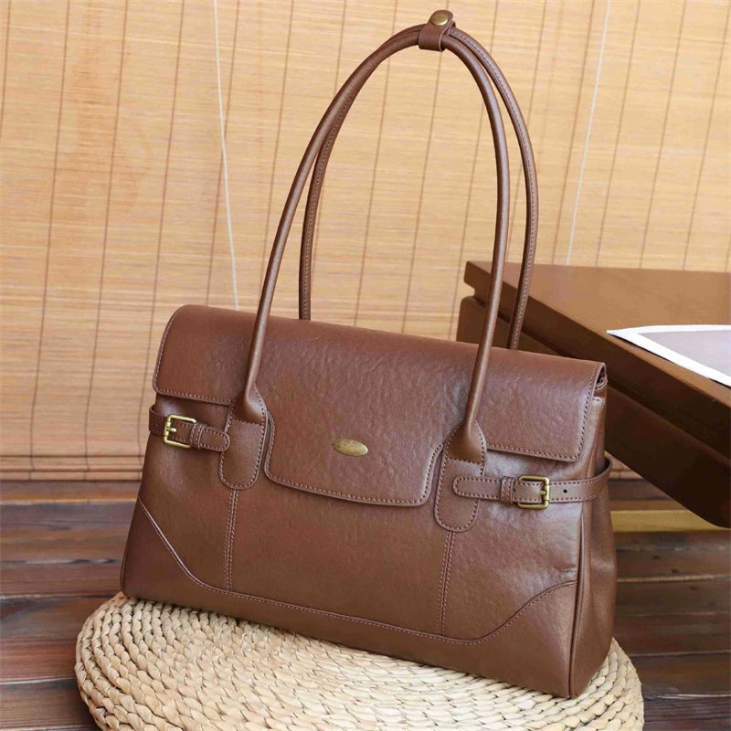 Genuine Leather Large Tote Handbags For Women