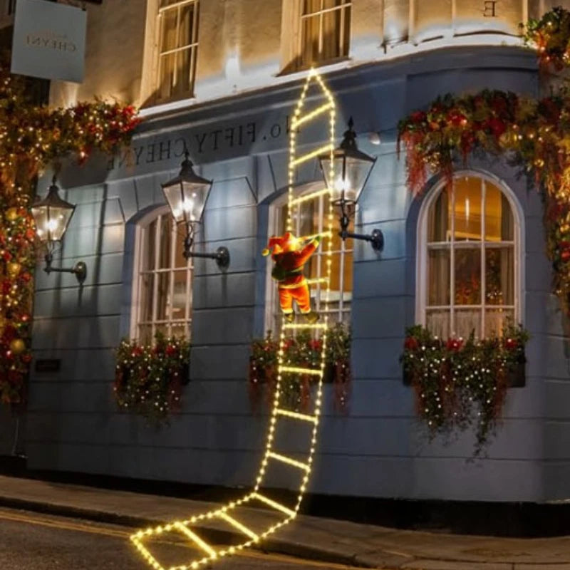 Christmas LED Santa Claus Climbing Ladder