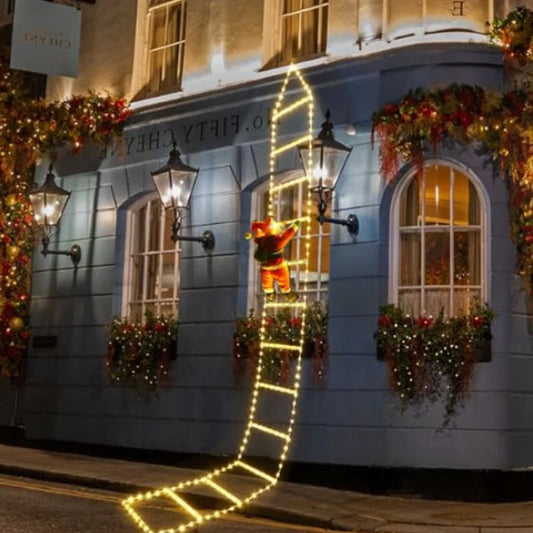 Christmas LED Santa Claus Climbing Ladder