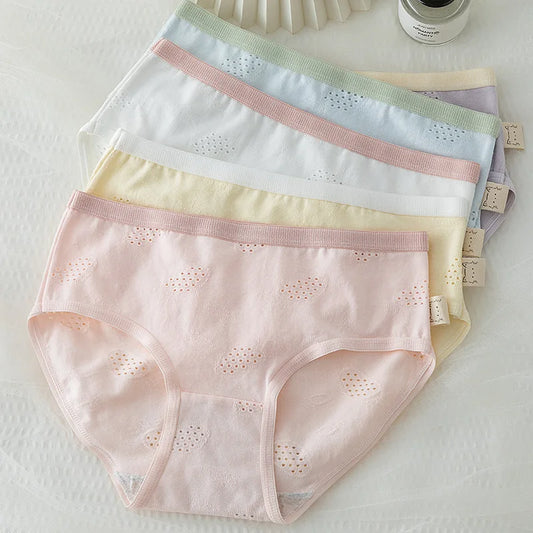 6pc Cotton Girl middle Waist BriefTeenagers