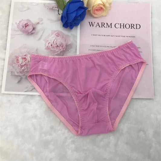 Sexy men's ultra-thin translucent style briefs