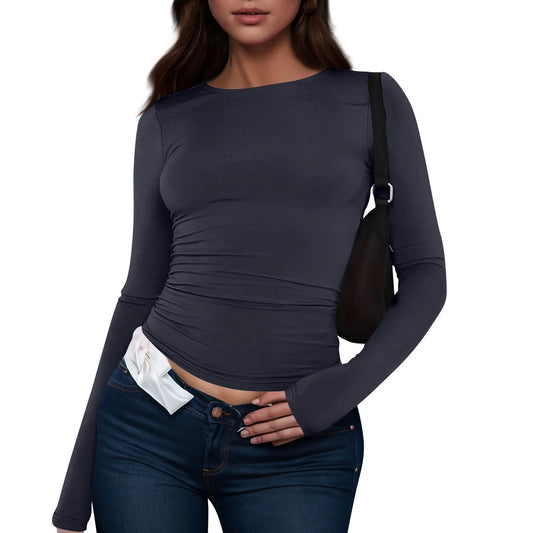 Sexy Cropped Womens Casual Skinny Slim T Shirts