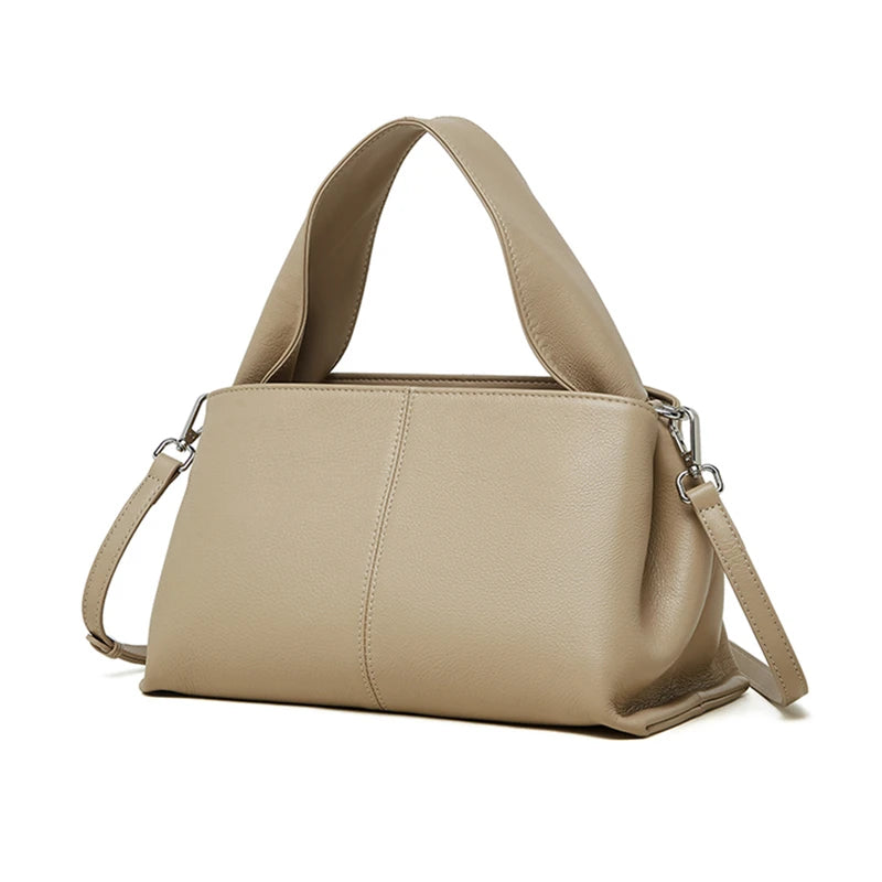 Hifashion Cowhide Genuine Leather Tote Handbags Women