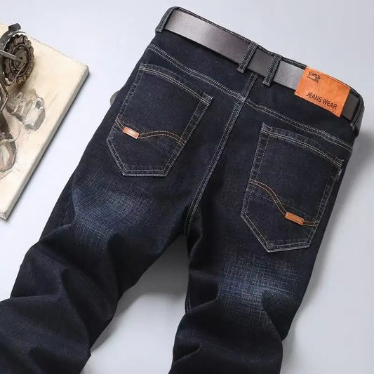 Men's Jeans Micro Elastic Loose Casual Denim