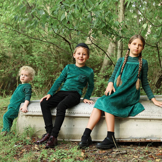 Sibling Matching Girl Dress Boys Top Baby Romper