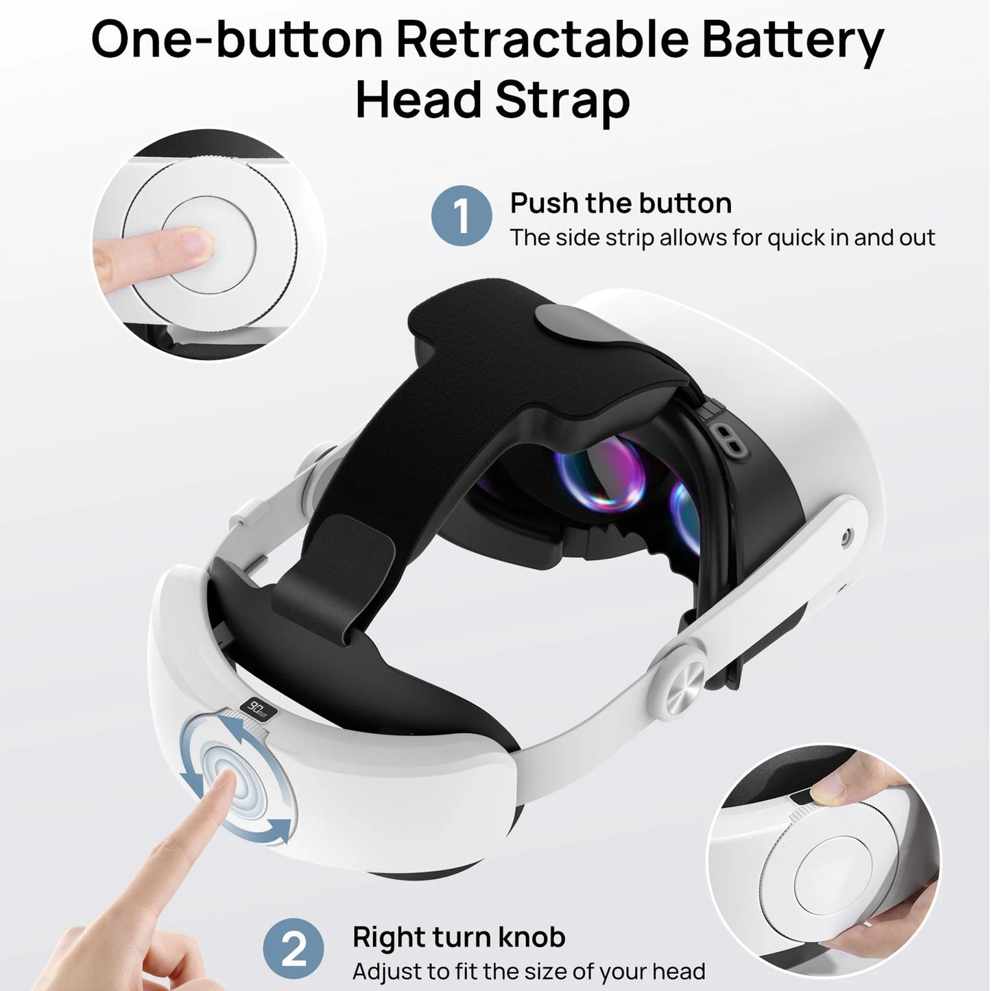 TRANSNOVO Head Strap Compatible with Meta Quest
