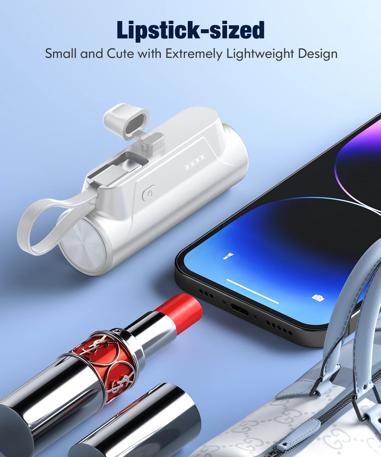 Small USB-C Portable Charger, 8000mAh Portable Charger