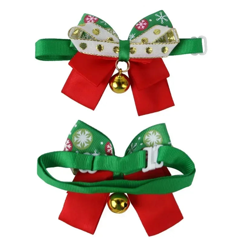 New Year's Christmas Pet Collar with Bell