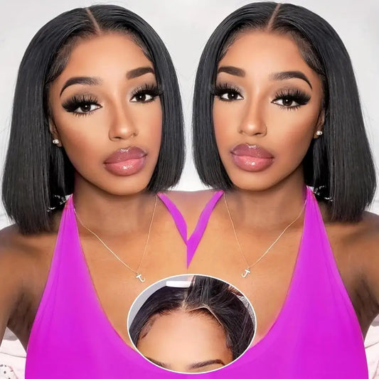 Lace Frontal Wig Glueless Preplucked Wig Human Hair