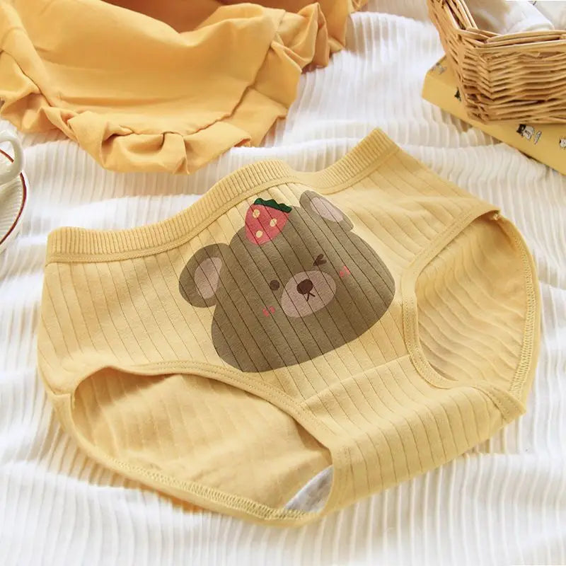 5PCS Teens Girl Cotton Antibacterial Briefs Breathable