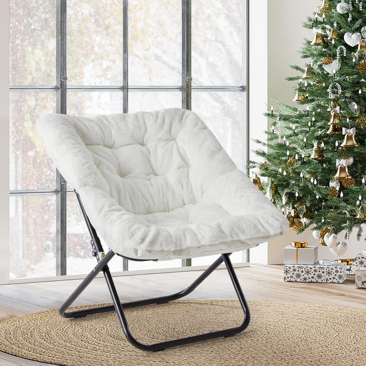 Cozy Saucer Chairs Soft Faux Fur Large