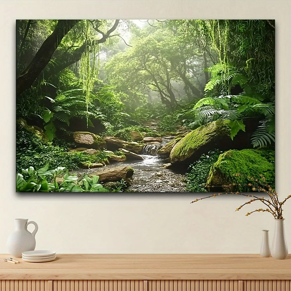 Wood Pine Frame, Interior Art Mural, Decor