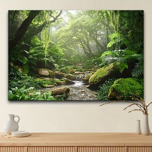 Wood Pine Frame, Interior Art Mural, Decor