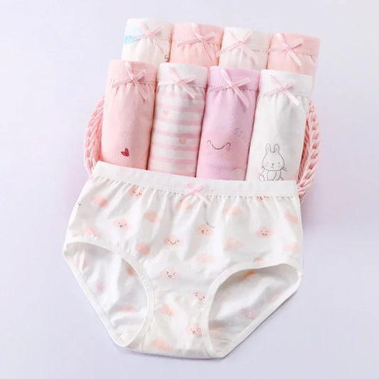 4PCS Girl Antibacterial Cotton Underwear