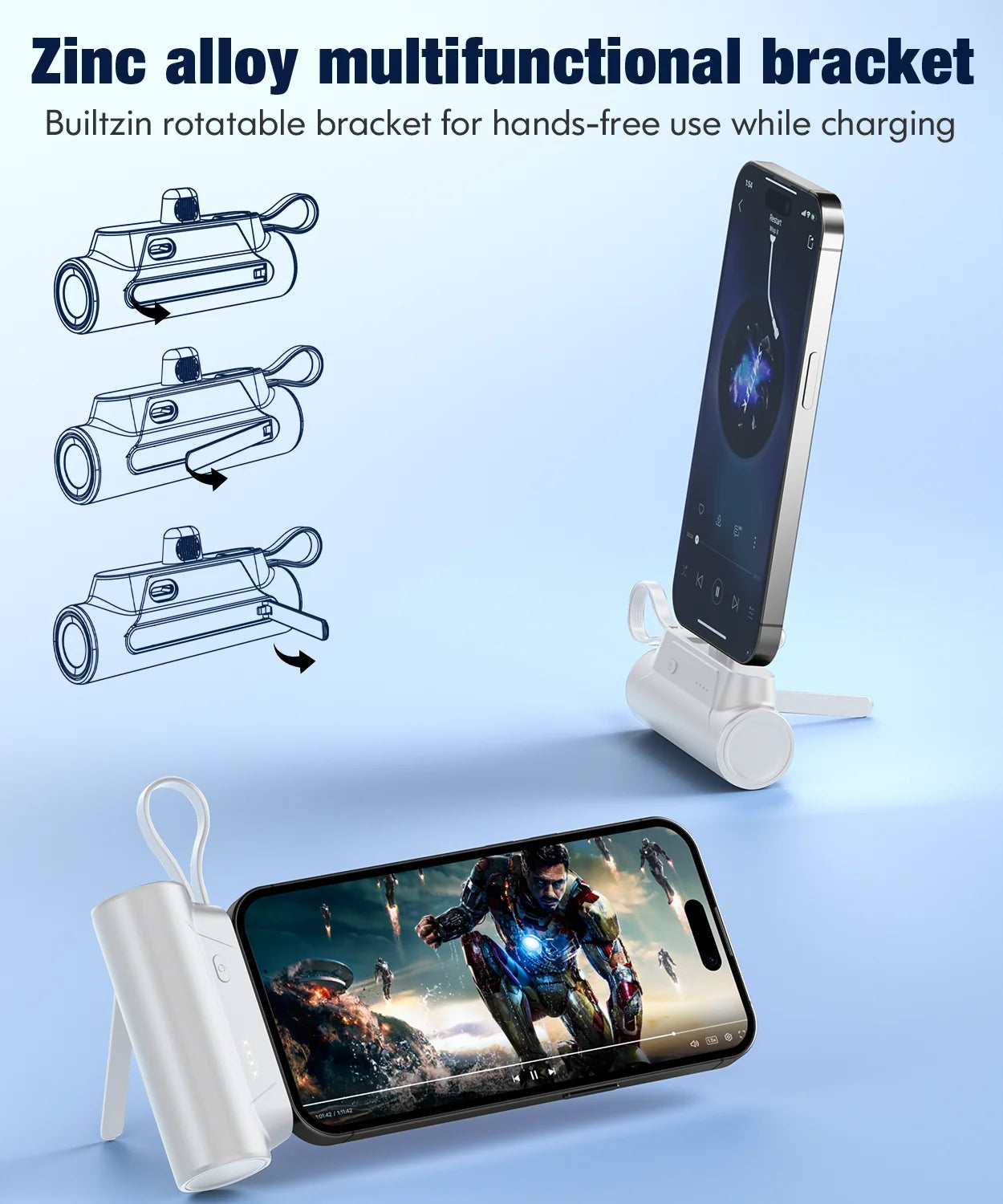 Small USB-C Portable Charger, 8000mAh Portable Charger