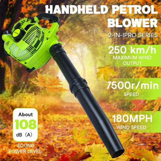 Handheld Leaf Blower, Gas Blower, Powerful Yard Cleaning