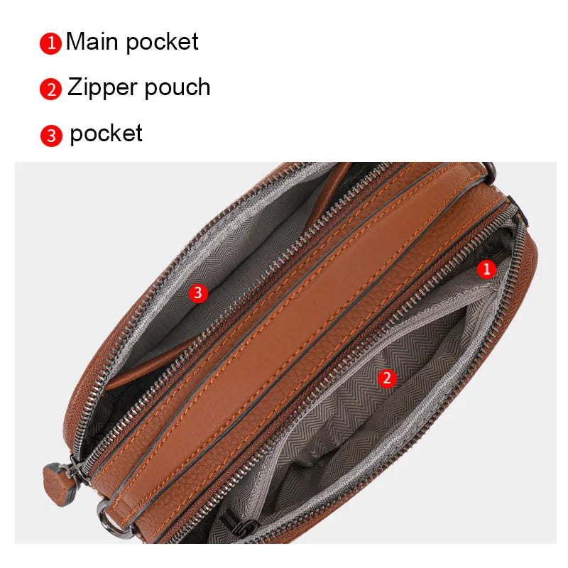 Canvas Cowhide Material, Aidrani's Brown Checkered Bag